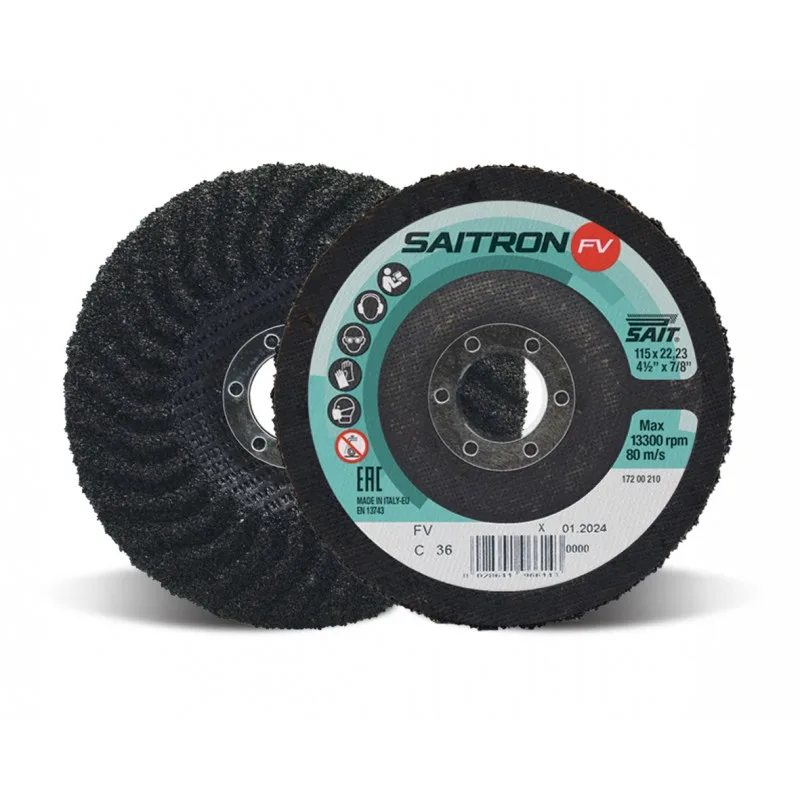SAITRON-B — semi-flexible grinding discs Ø180